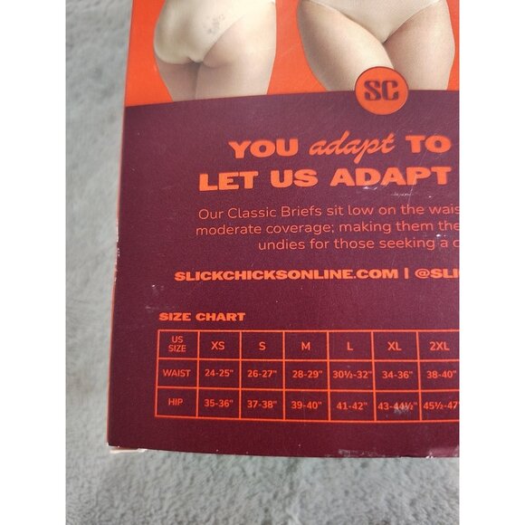 2 Boxes Slick Chicks Brief 2 Pack Black/ Nude Underwear Side Fastening Adaptive - Picture 4 of 6